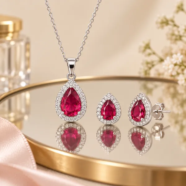 Pink_Stone_Teardrop_Jewellery_Set_for_Women