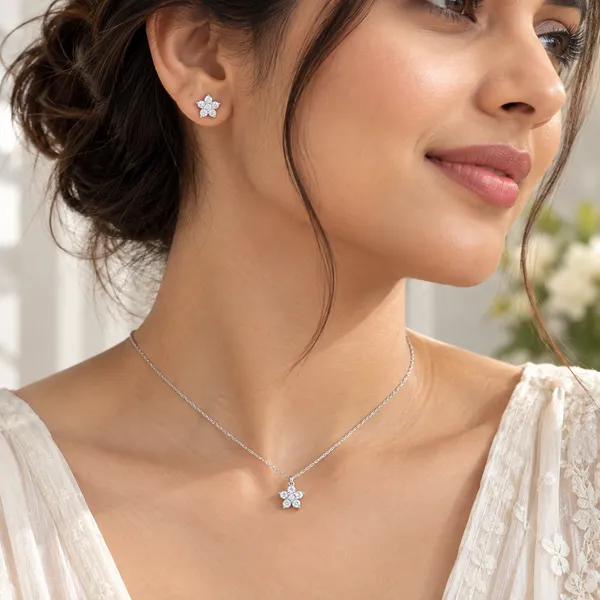 Silver_Tone_Crystal_Flower_Necklace_And_Earrings_Set_for_Women