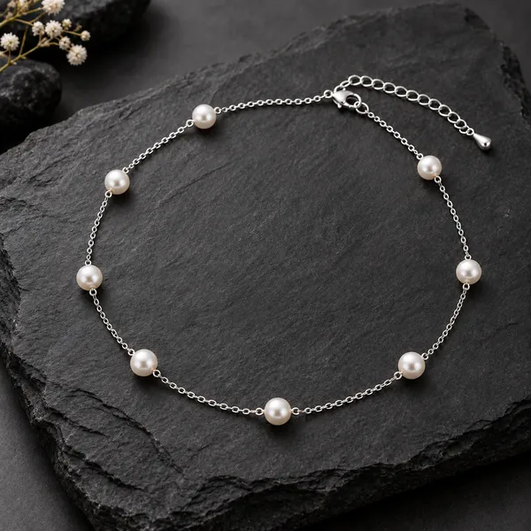 Silver_Tone_Pearl_Chain_Necklace_for_Women