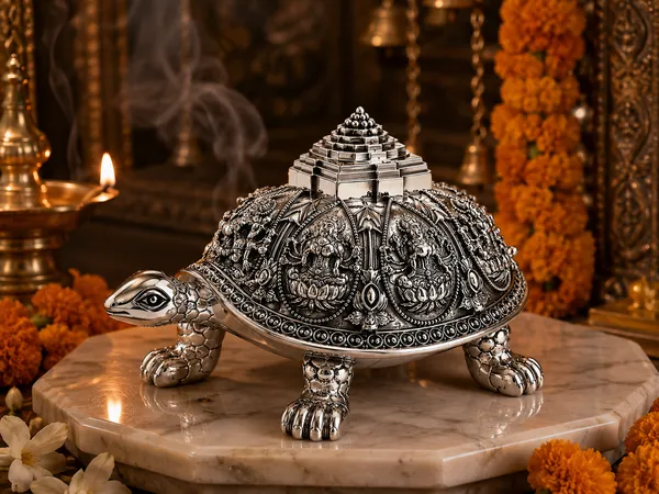 Silver_Tone_Ornate_Tortoise_Decorative_Figurine