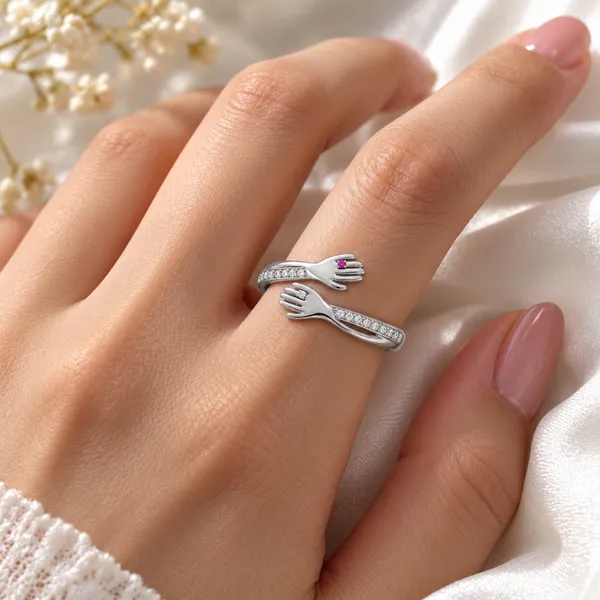 Silver-Tone_Adjustable_Hand_Design_Ring_for_Women