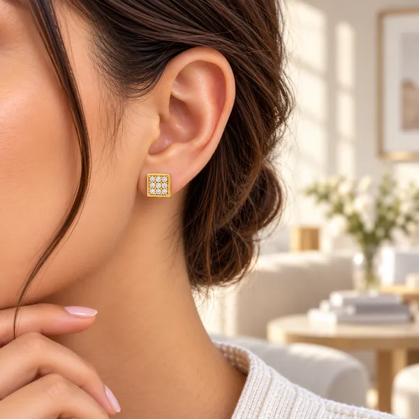 Gold_Tone_Square_Cubic_Zirconia_Stud_Earrings