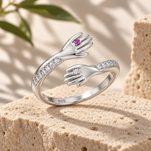 Silver-Tone_Adjustable_Hand_Design_Ring_for_Women