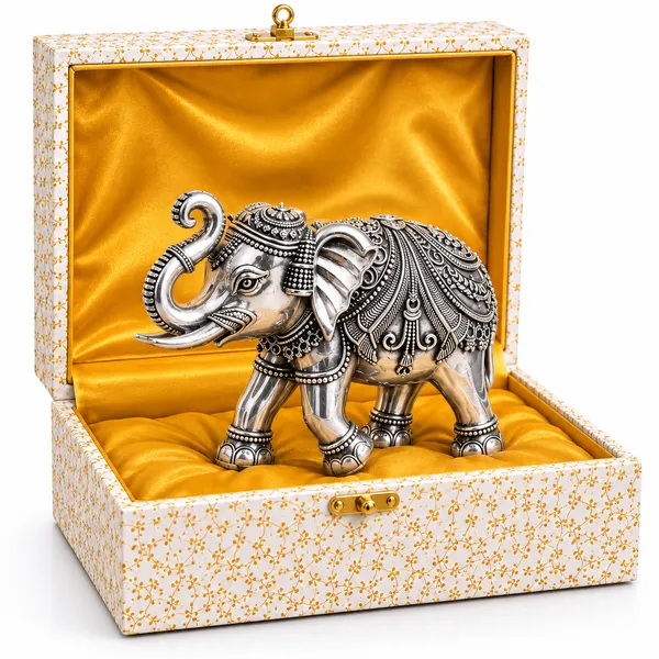 Silver-Tone_Ornate_Elephant_Decorative_Figurine