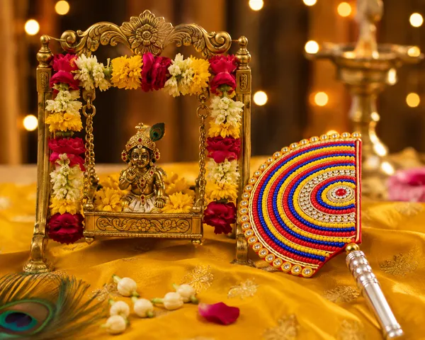 Multicolour_Beaded_Pooja_Hand_Fan_With_Metal_Handle