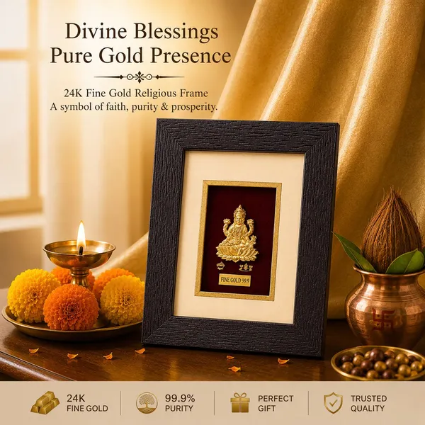 Gold_Finish_Traditional_Lakshmi_Framed_Idol
