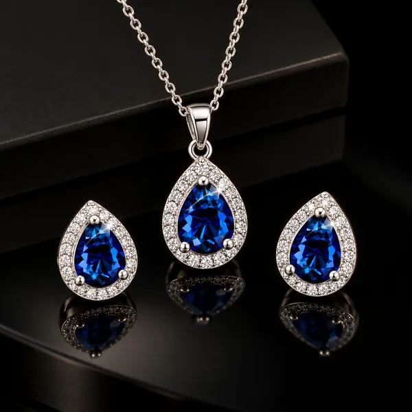 Blue_Stone_Teardrop_Necklace_And_Earrings_Set_for_Women