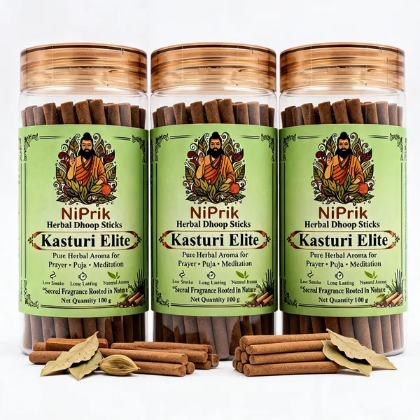 Niprik_Kasturi_Elite_Herbal_Dhoop_Sticks_For_Puja_-_Pack_Of_3