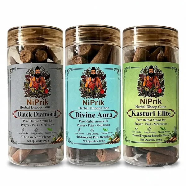 Niprik_Black_Diamond_Divine_Aura_Kasturi_Herbal_Dhoop_Cones_Set_Of_3