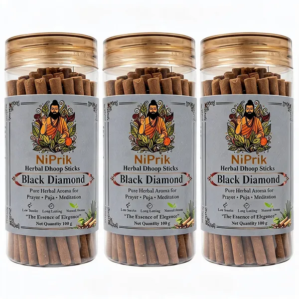 Niprik_Black_Diamond_Herbal_Dhoop_Sticks_For_Puja_-_Pack_Of_3
