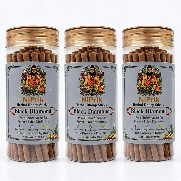 Niprik_Black_Diamond_Herbal_Dhoop_Sticks_For_Puja_-_Pack_Of_3