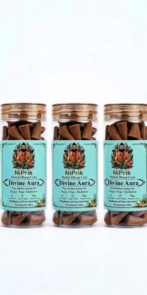 Niprik_Divine_Aura_Herbal_Dhoop_Cones_For_Puja_And_Meditation_-_Pack_Of_3