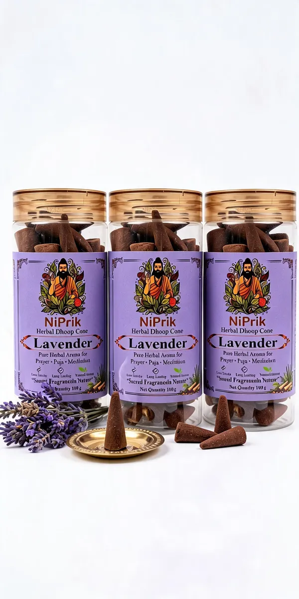 Niprik_Lavender_Herbal_Dhoop_Cones_For_Puja_And_Meditation_-_Pack_Of_3