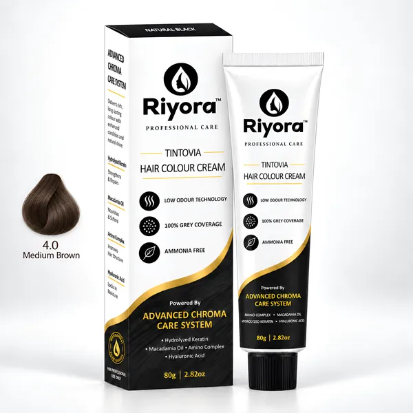Natural_Looking_Medium_Brown_(4_No)_Riyora_Tintovia_Hair_Colour_Cream_80_Gm
