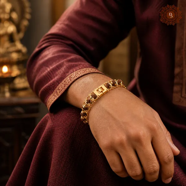 5_Mukhi_Rudraksha_Golden_Bracelet_(Shiv_Kavach)