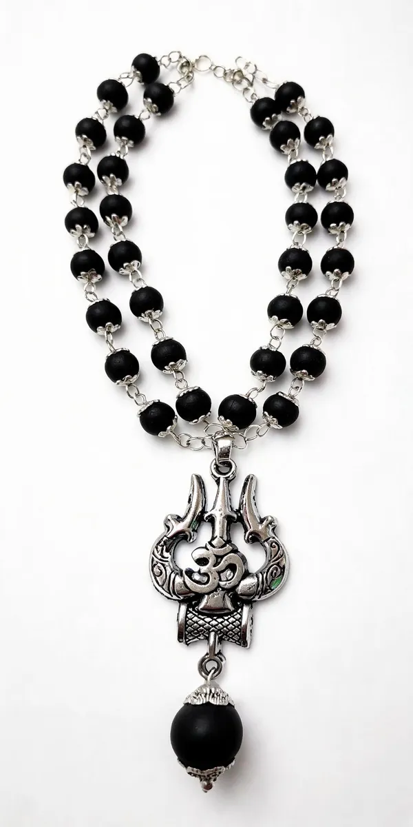 Black_Beaded_Om_Trishul_Pendant_Necklace_for_Women