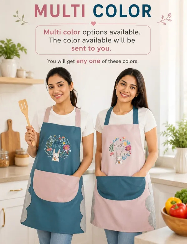 Waterproof_Floral_Print_Kitchen_Apron
