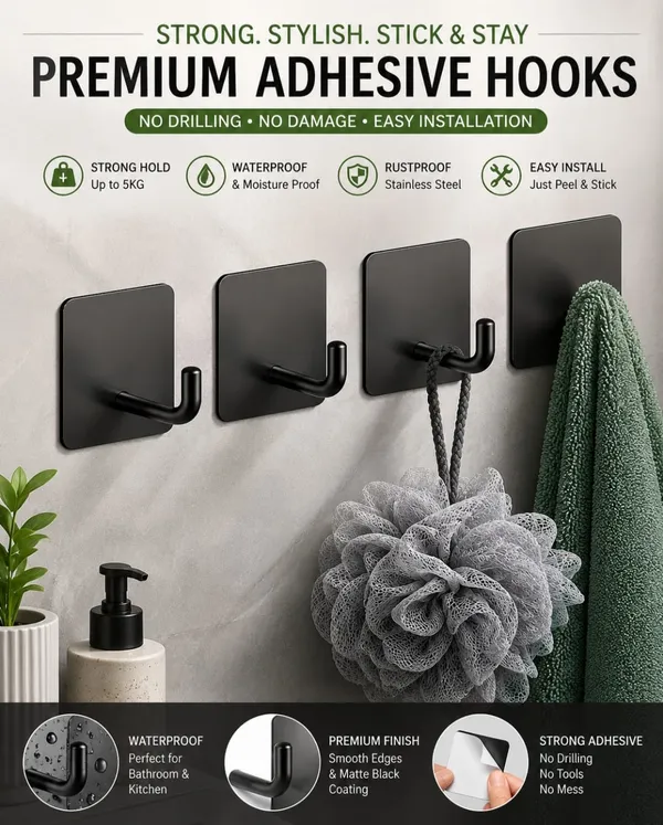 Black_Stainless_Steel_Adhesive_Wall_Hooks