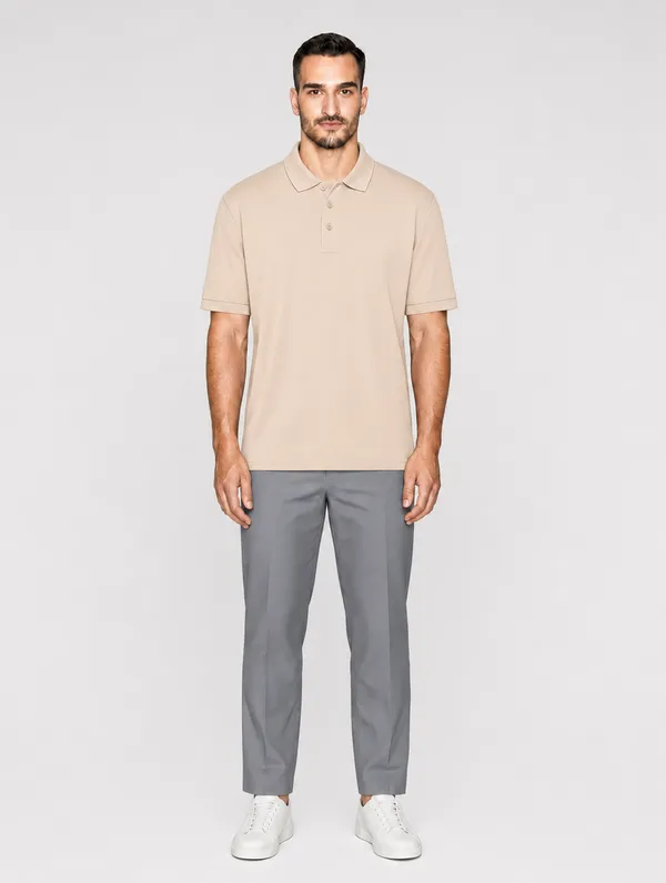 Beige_Polo_T-Shirt_for_Men