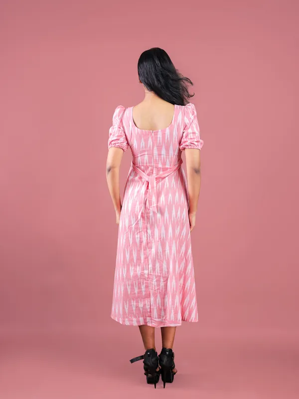 Pink_Printed_Puff_Sleeve_Dress_for_Women