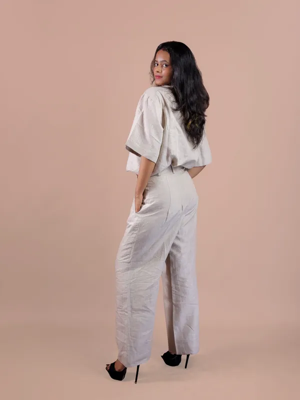 White_Short_Sleeve_Wide_Leg_Jumpsuit_for_Women