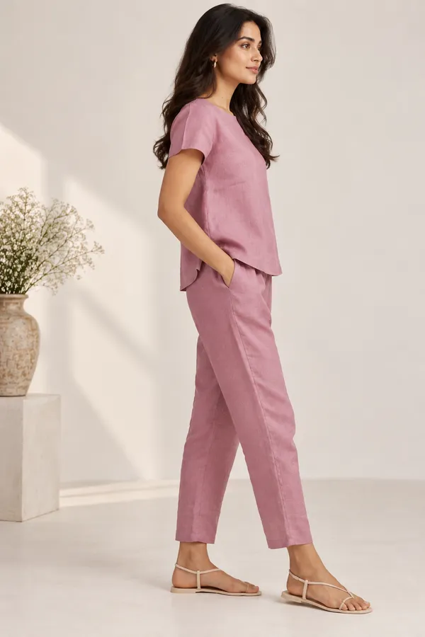 Mauve_Relaxed_Fit_Top_And_Pants_Set_For_Women