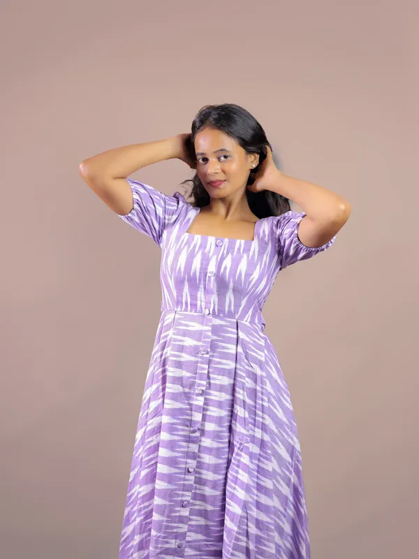 Lavender_Printed_Fit_And_Flare_Dress_For_Women