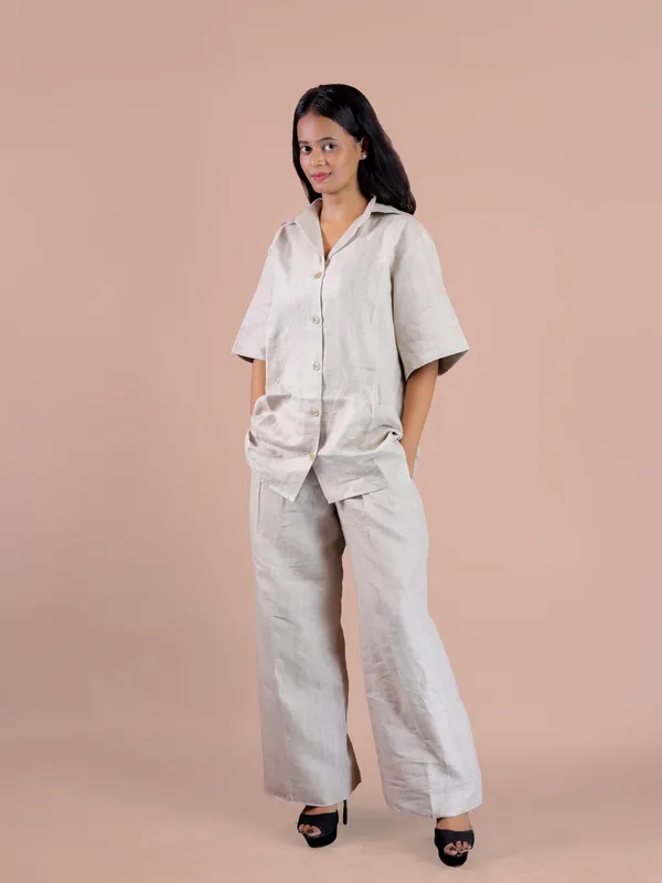 White_Short_Sleeve_Wide_Leg_Jumpsuit_for_Women