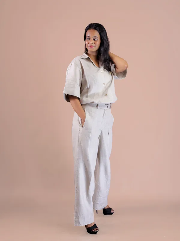 White_Short_Sleeve_Wide_Leg_Jumpsuit_for_Women