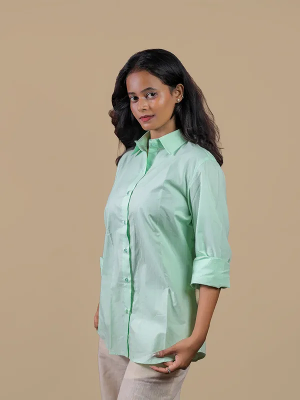 Mint_Green_Collared_Button_Down_Shirt_for_Women
