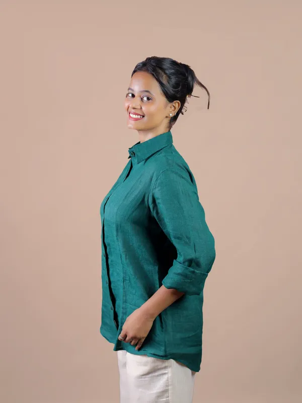 Teal_Linen_Relaxed_Fit_Shirt_for_Women