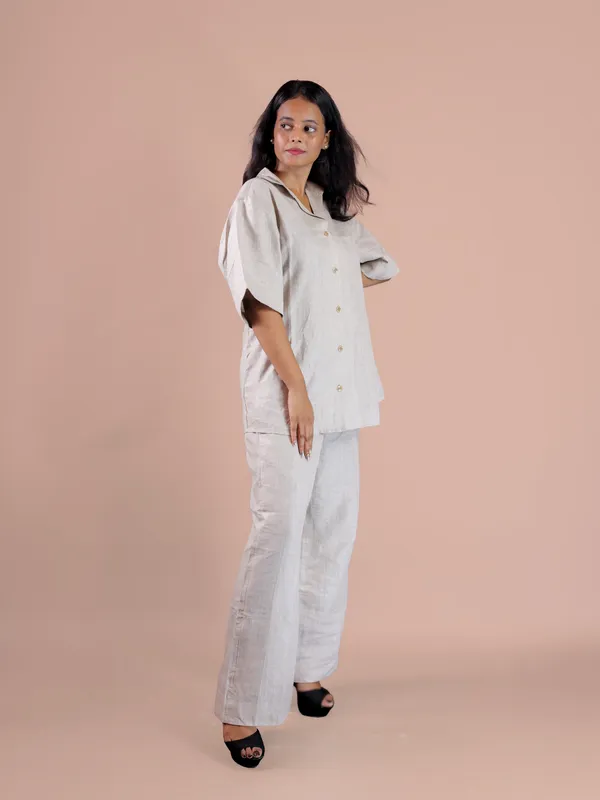 White_Short_Sleeve_Wide_Leg_Jumpsuit_for_Women