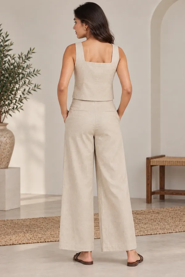 Beige_Textured_Wide_Leg_Co-Ord_Set_for_Women