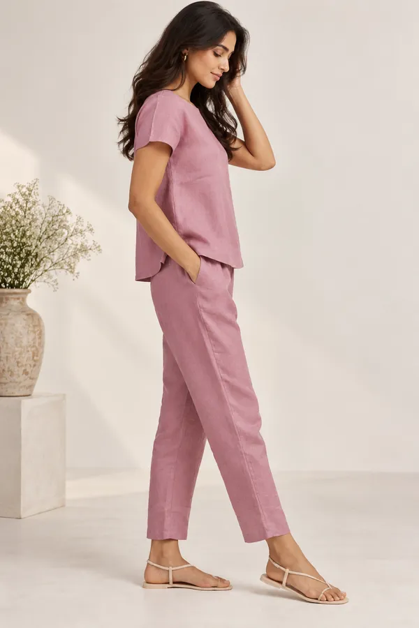 Mauve_Relaxed_Fit_Top_And_Pants_Set_For_Women