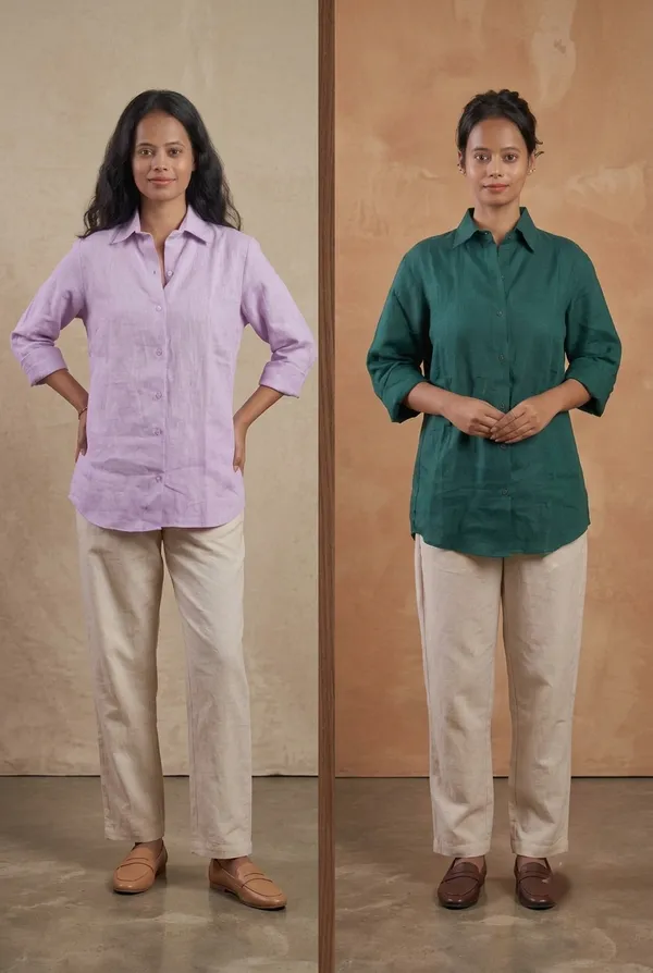 Linen_Relaxed_Fit_Shirt_Duo_Teal_&_Lavender