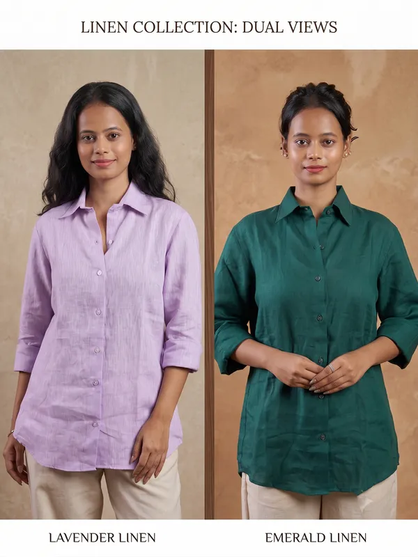 Linen_Relaxed_Fit_Shirt_Duo_â€“_Teal_&_Lavender