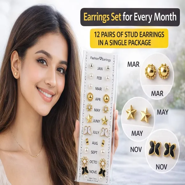 Gold_Alloy_Monthly_12-Pair_Stud_Earrings_Set_For_Women