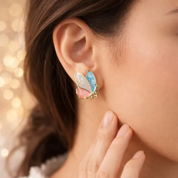 Gold_Multicolor_Alloy_Butterfly_Stud_Earrings_For_Women