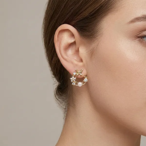 Gold_Alloy_Butterfly_Pearl_Crystal_Earrings_For_Women
