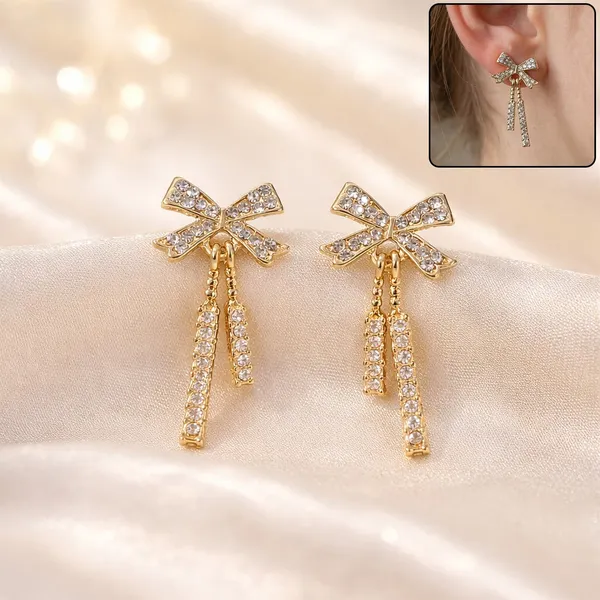 Gold_Alloy_Bow_Drop_Earrings_For_Women