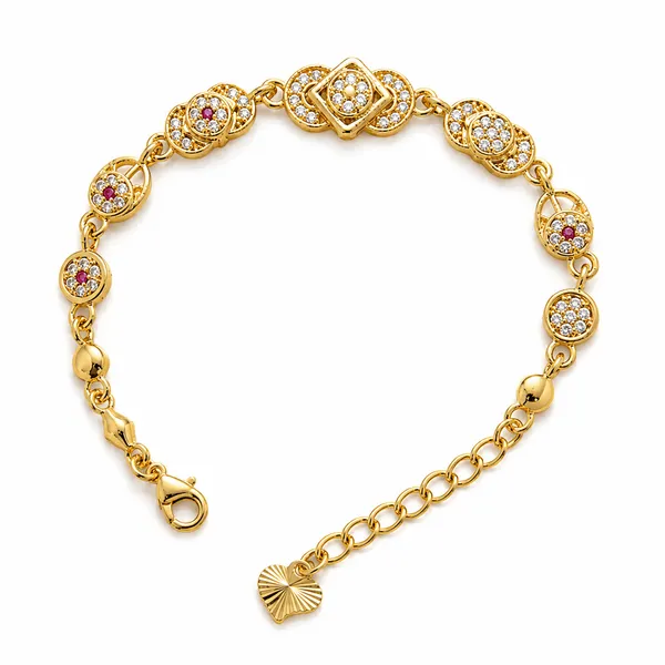 Gold_Alloy_Stone-Embellished_Charm_Bracelet_For_Women
