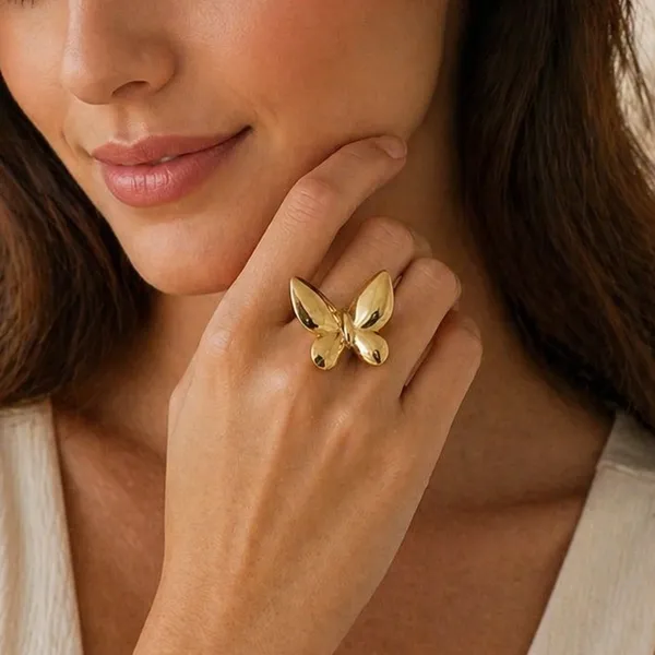 Gold_Tone_Butterfly_Ring_For_Women