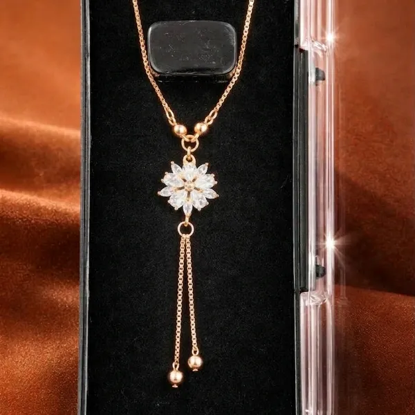 Rose_Gold_Floral_Tassel_Necklace_For_Women