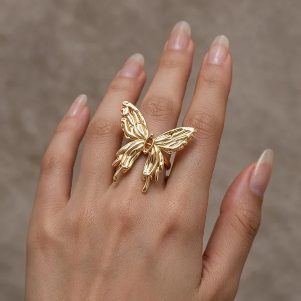 Gold_Tone_Butterfly_Ring_For_Women