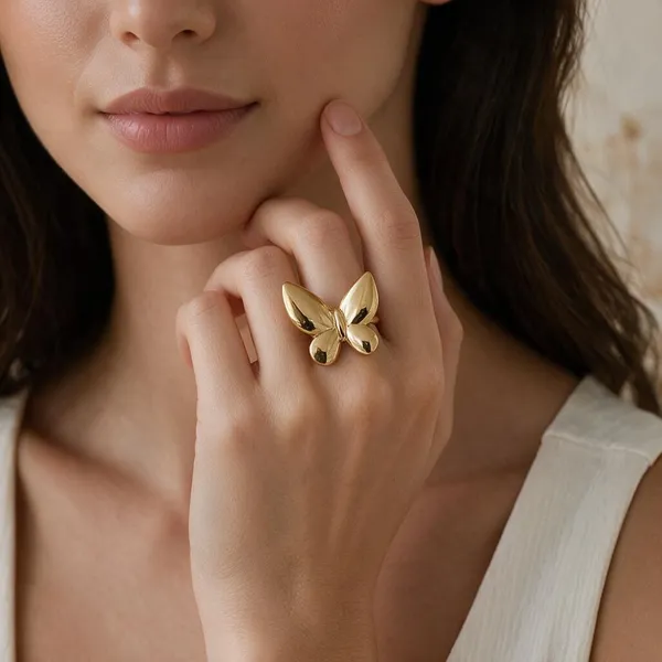 Gold_Tone_Butterfly_Ring_For_Women