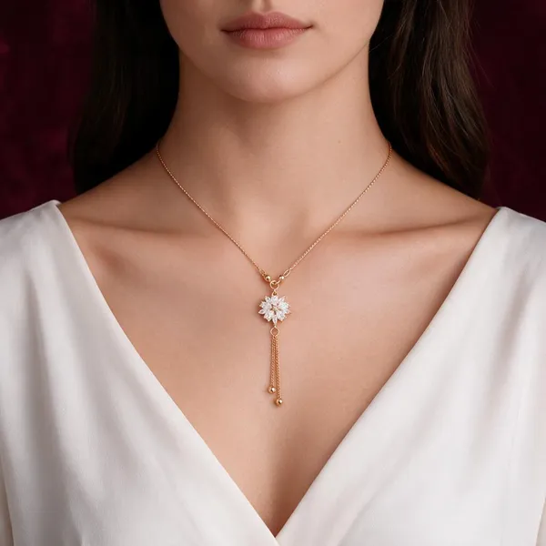 Rose_Gold_Floral_Tassel_Necklace_For_Women