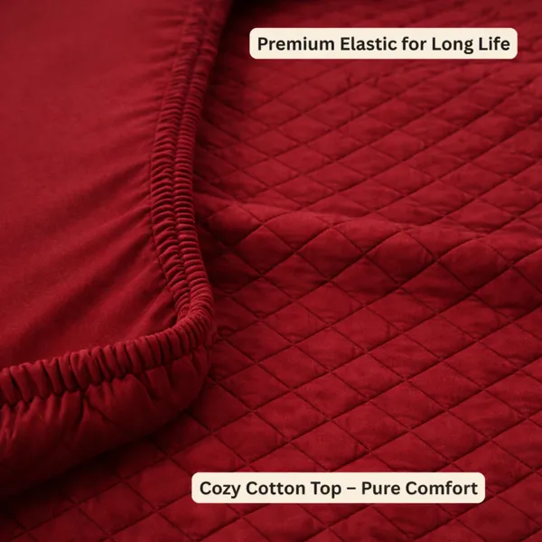 Cotton_Quilted_Solid_Maroon_King_Size_Mattress_Protector