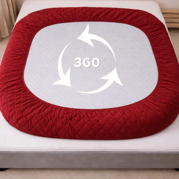 Cotton_Quilted_Solid_Maroon_King_Size_Mattress_Protector