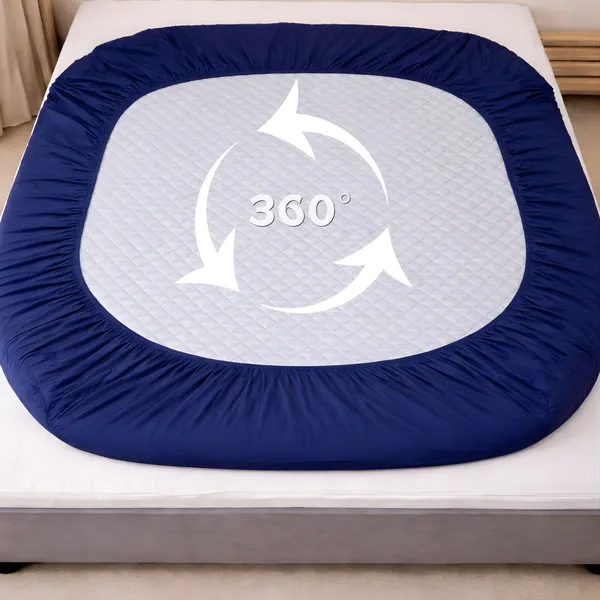 Cotton_Quilted_Solid_Navy_Blue_King_Size_Mattress_Protector