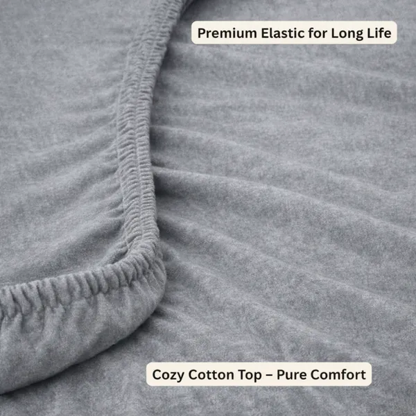 Cotton_Waterproof_Solid_Grey_King_Size_Mattress_Protector
